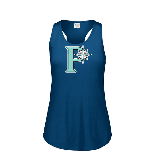 [3078.U22.S-LOGO1] Ladies Tri Blend Tank Top (Female Adult S, Navy, Logo 1)