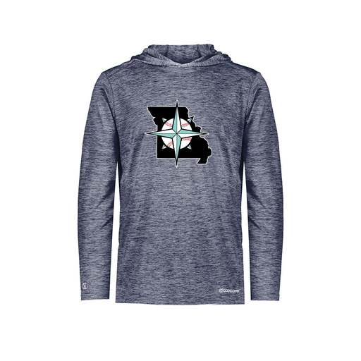 [FOLHCGNV-YS-LOGO3] Decker Youth Charge Hoodie (Youth S, Navy, Logo 3)