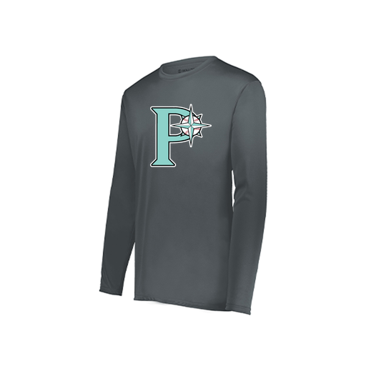 [222822.059.XS-LOGO1] Men's LS Smooth Sport Shirt (Adult XS, Gray, Logo 1)