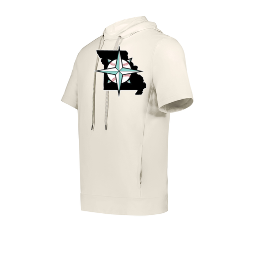 [222605-WHT-YS-LOGO3] YOUTH VENTURA SOFT KNIT SHORT SLEEVE HOODIE (Youth S, White, Logo 3)