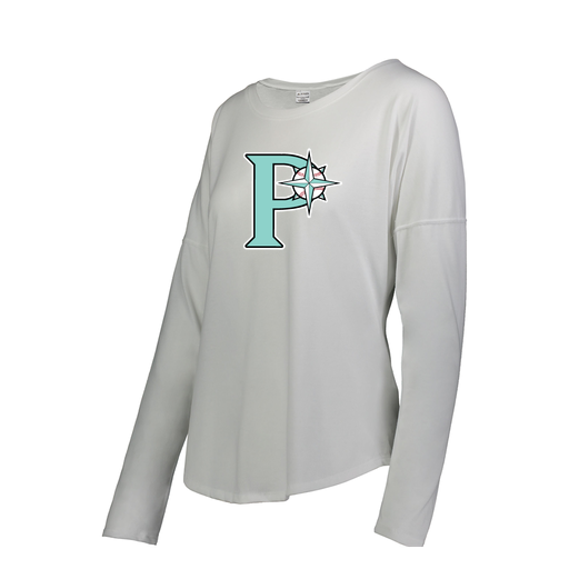 [FTLCUBWH-FAS-LOGO1] Decker Women's Tri-Blend T-Shirt - Long Sleeve (Female Adult S, White, Logo 1)