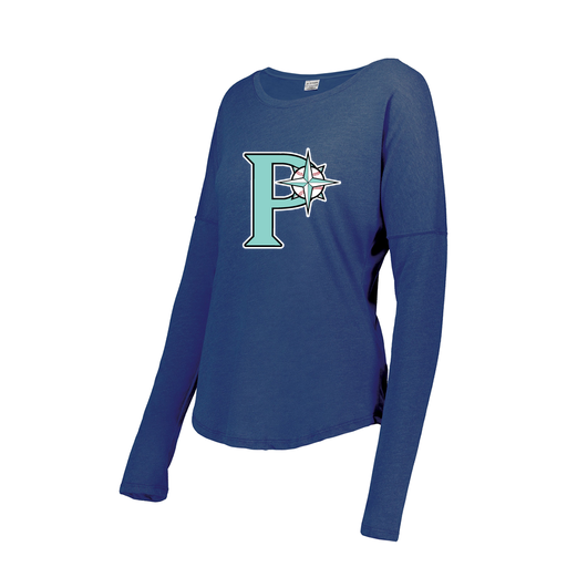 [FTLCUBRY-FAS-LOGO1] Decker Women's Tri-Blend T-Shirt - Long Sleeve (Female Adult S, Royal, Logo 1)
