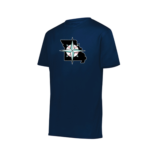 [222819.065.XXS-LOGO3] Youth Movement Dri Fit Shirt (Youth XXS, Navy, Logo 3)