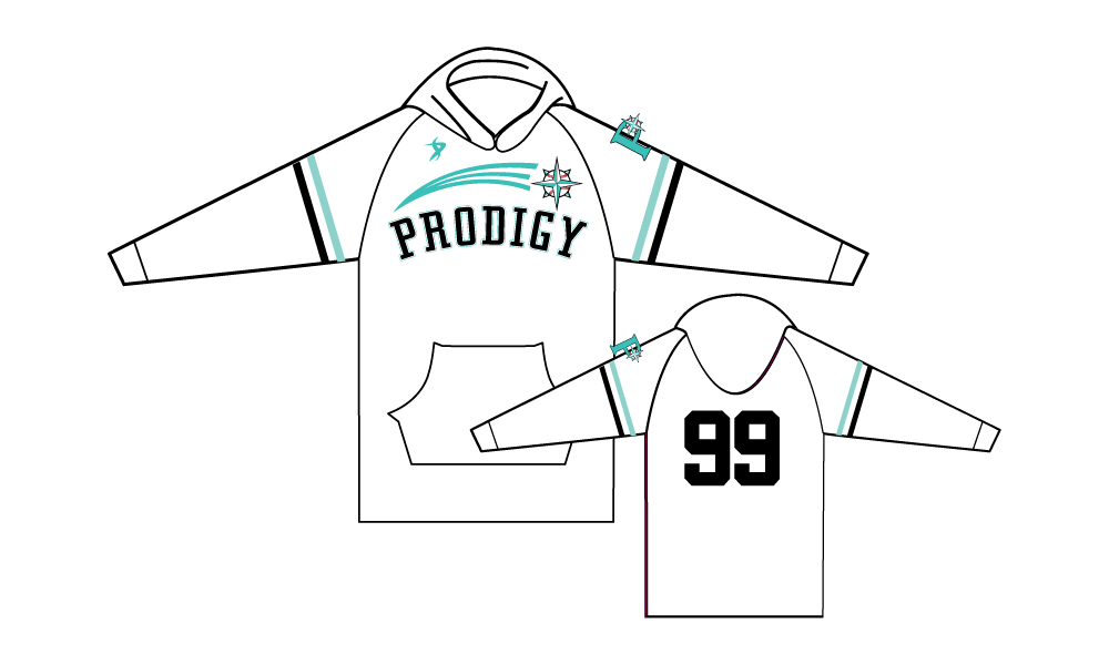 KC Prodigy Baseball - White Hoodie
